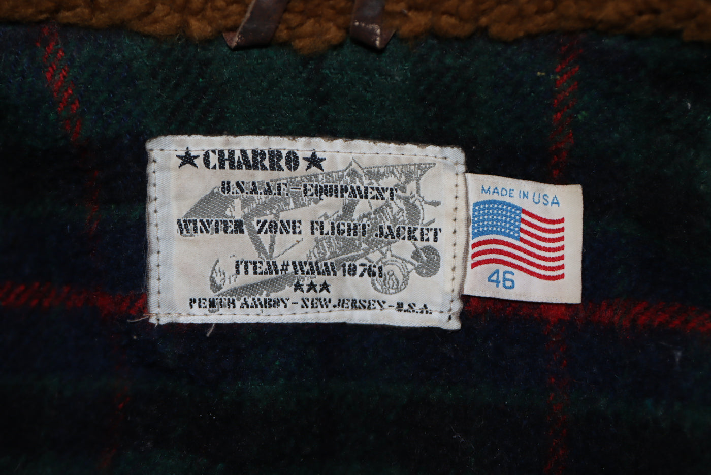 Charro U.S.A.A.T.  - EQUIPMENT made in usa giacca in pelle modello aviatore pilota