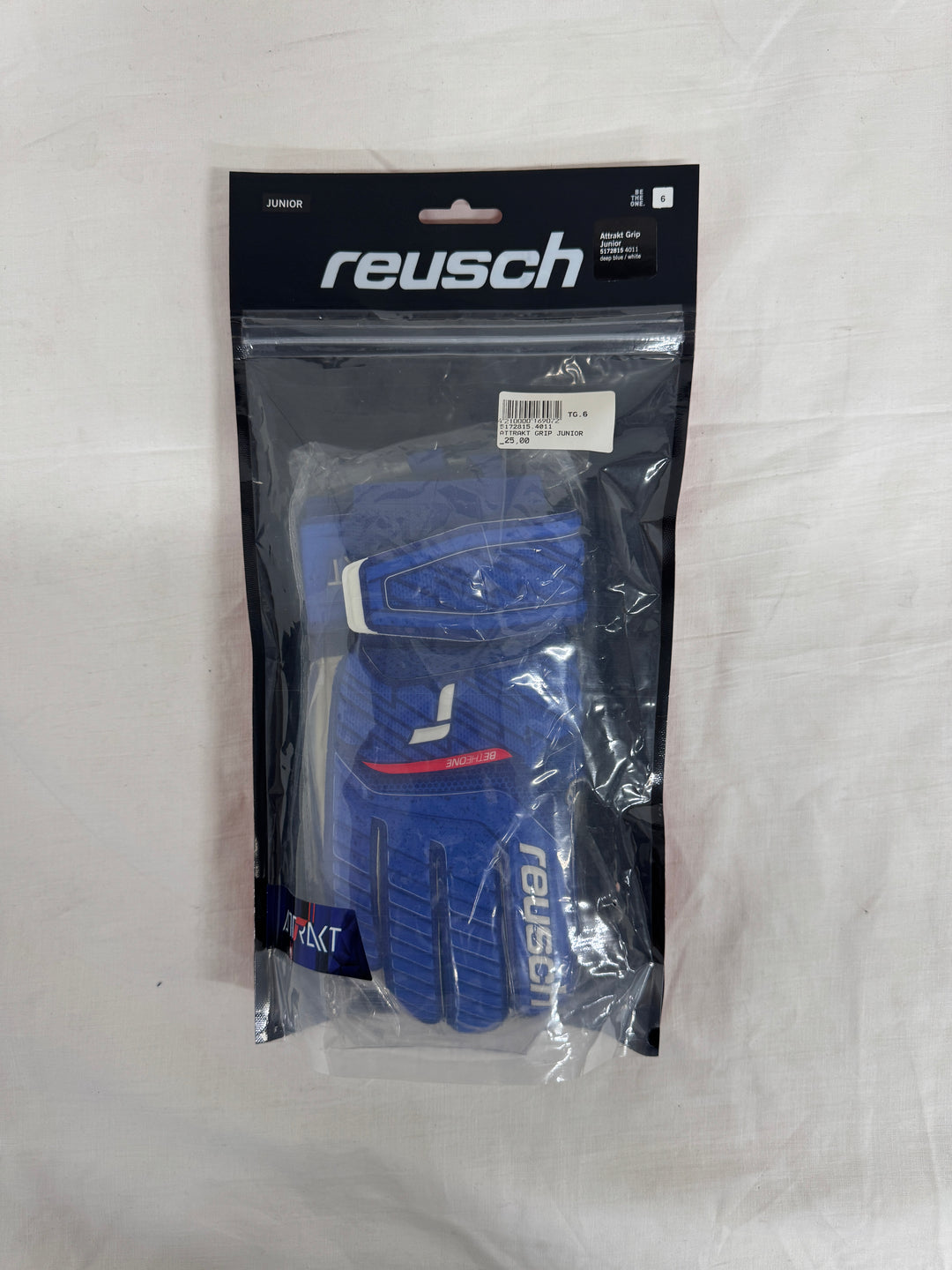 Reush attrakt grip size 6 junior guanti portiere calcio nuovi