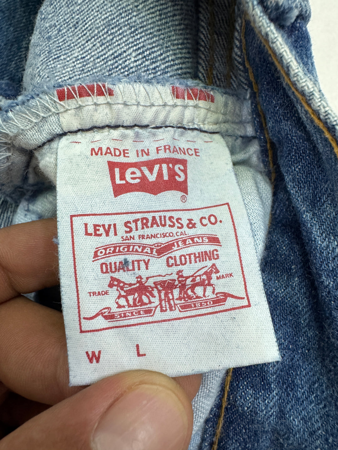 Levi's 901 vintage W34 L30 made in France jeans donna anni 90' deadstock