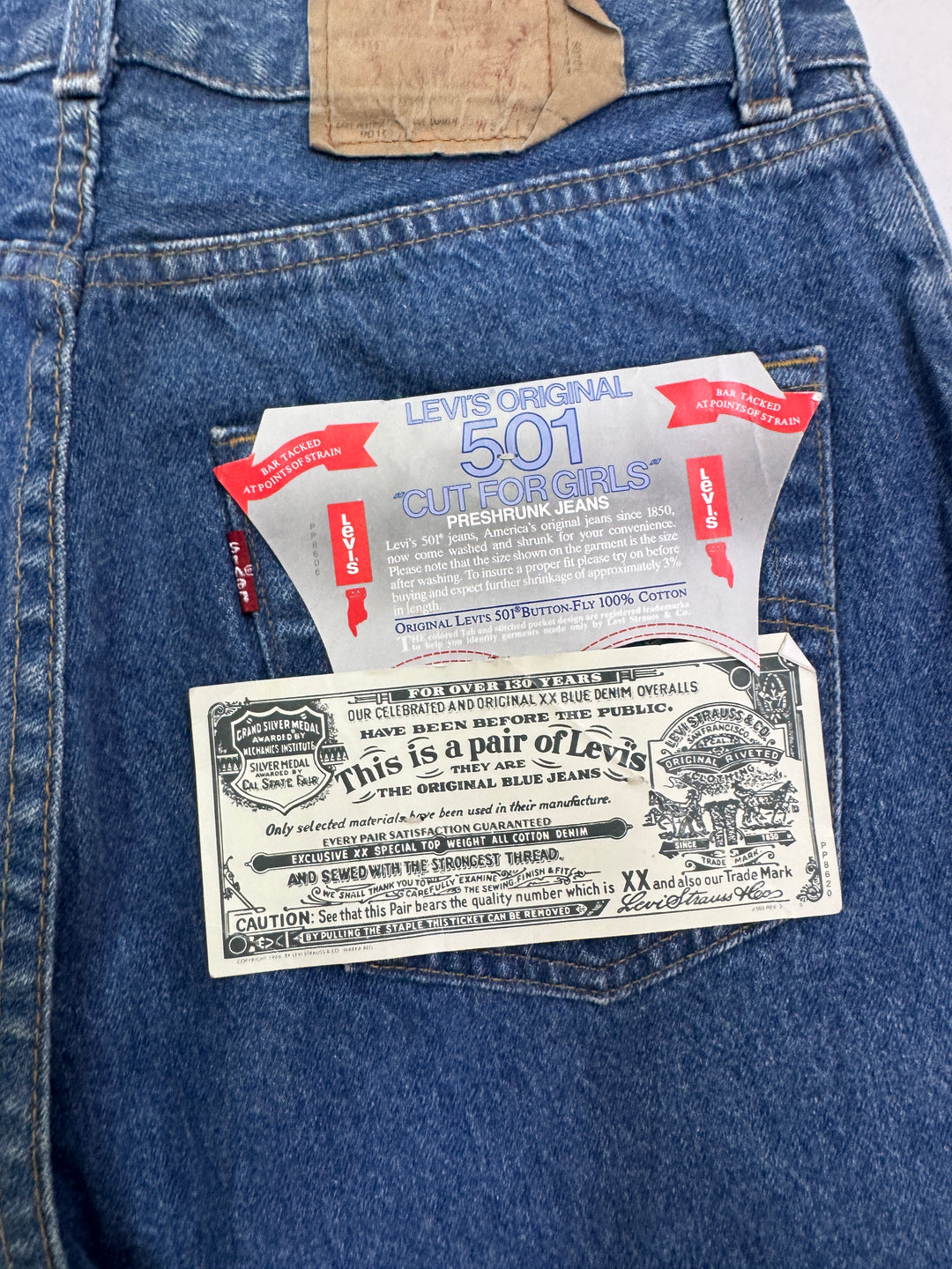 Levi's 901 vintage W34 L30 made in France jeans donna anni 90' deadstock
