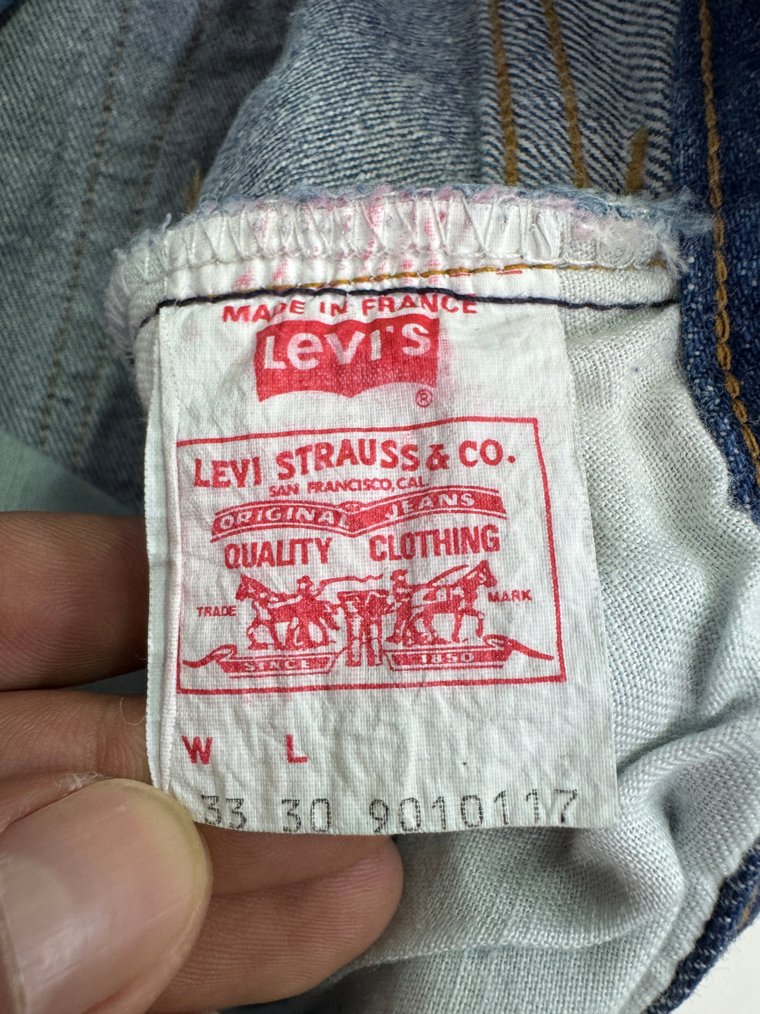 Levi's 901 vintage W33 L30 made in France jeans donna anni 90' deadstock