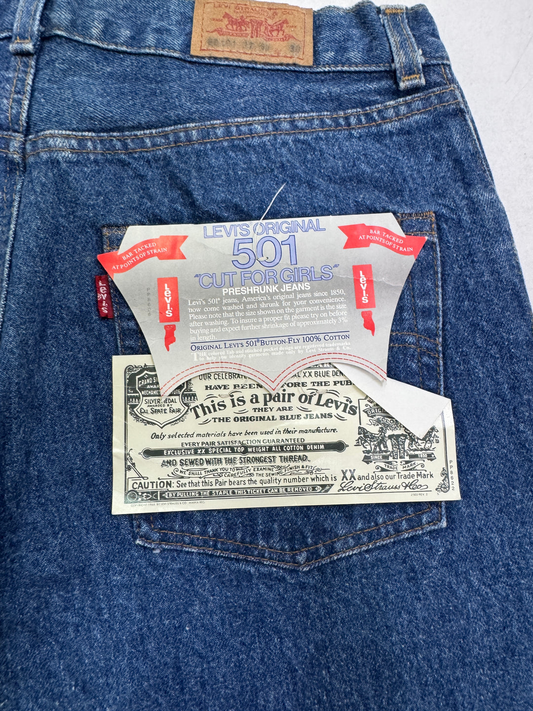 Levi's 901 vintage W33 L30 made in France jeans donna anni 90' deadstock