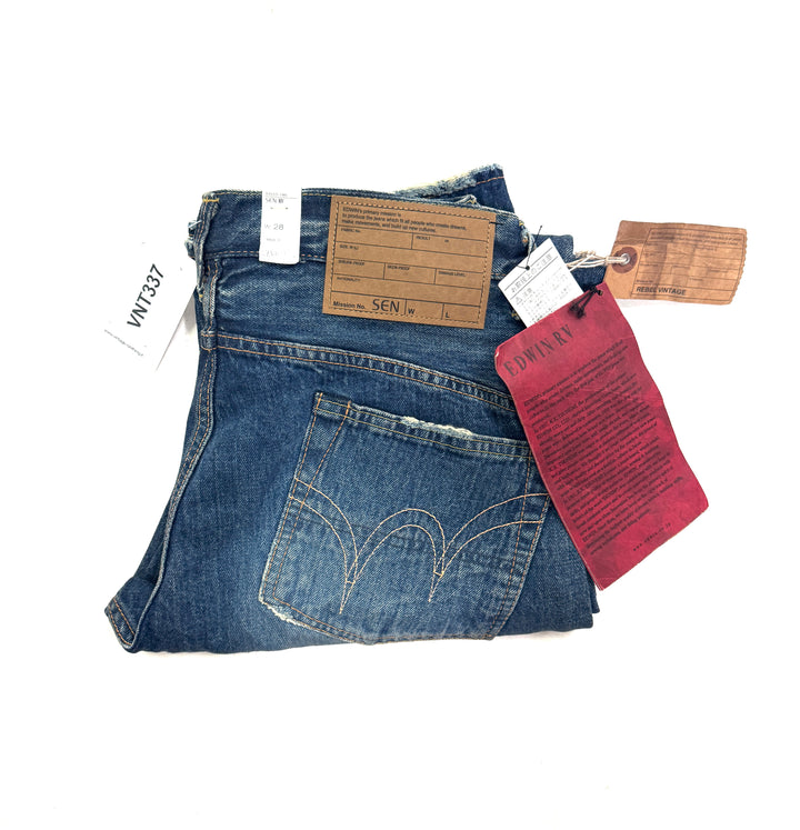Edwin RV mezza cimosa W28 L31 deadstock vintage jeans selvedge
