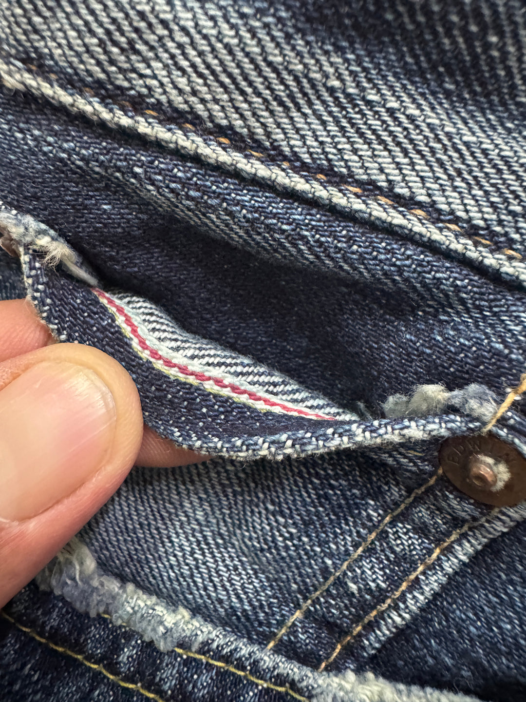 Edwin RV mezza cimosa W28 L31 deadstock vintage jeans selvedge
