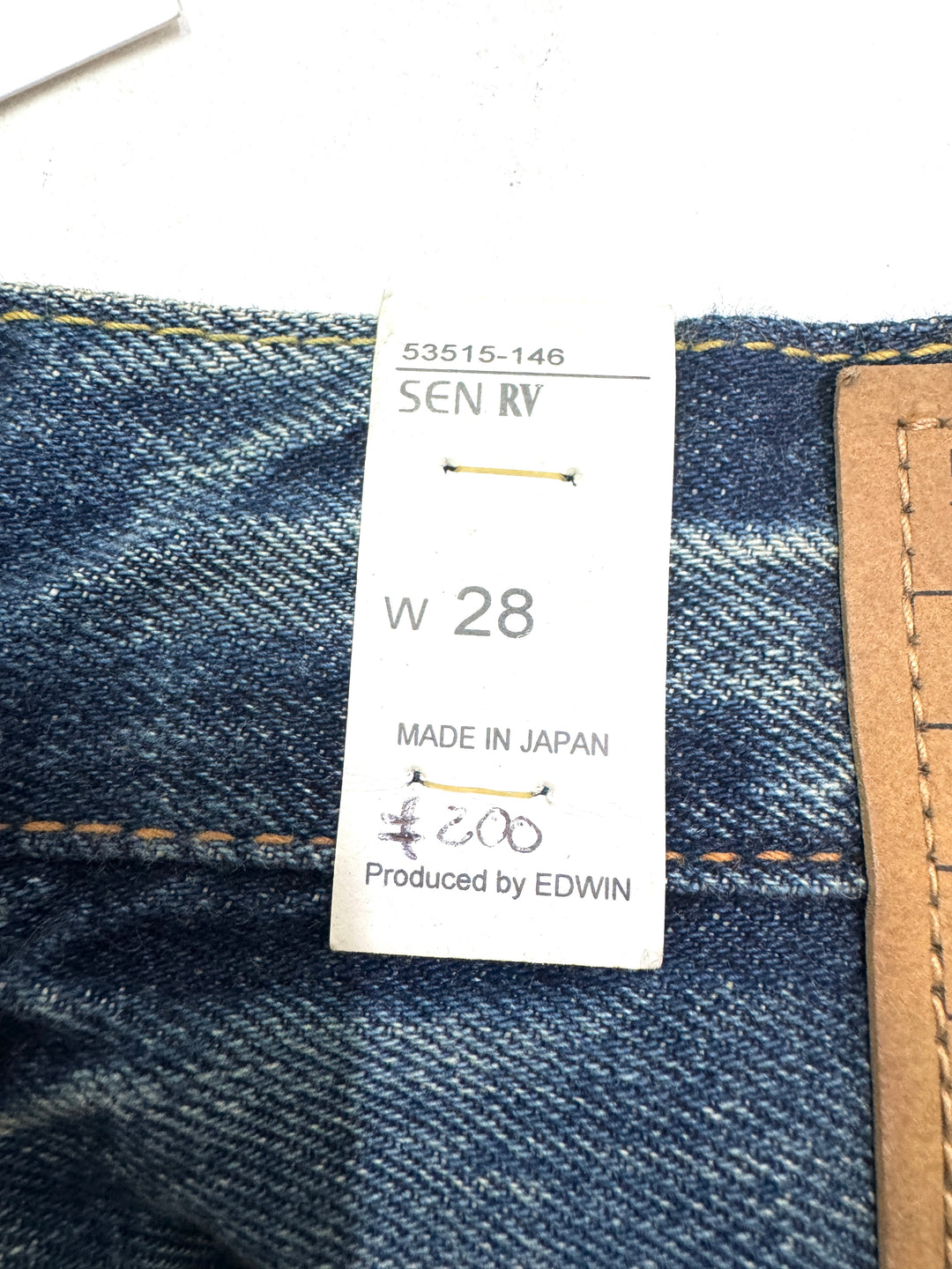 Edwin RV mezza cimosa W28 L31 deadstock vintage jeans selvedge