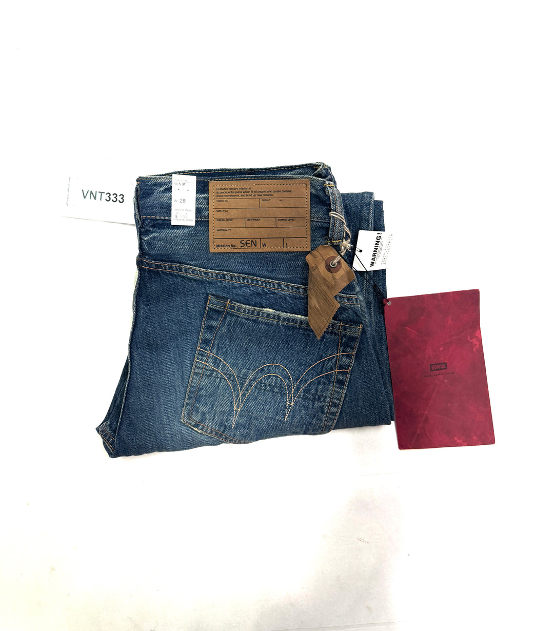 Edwin RV mezza cimosa W28 L31 deadstock vintage jeans selvedge
