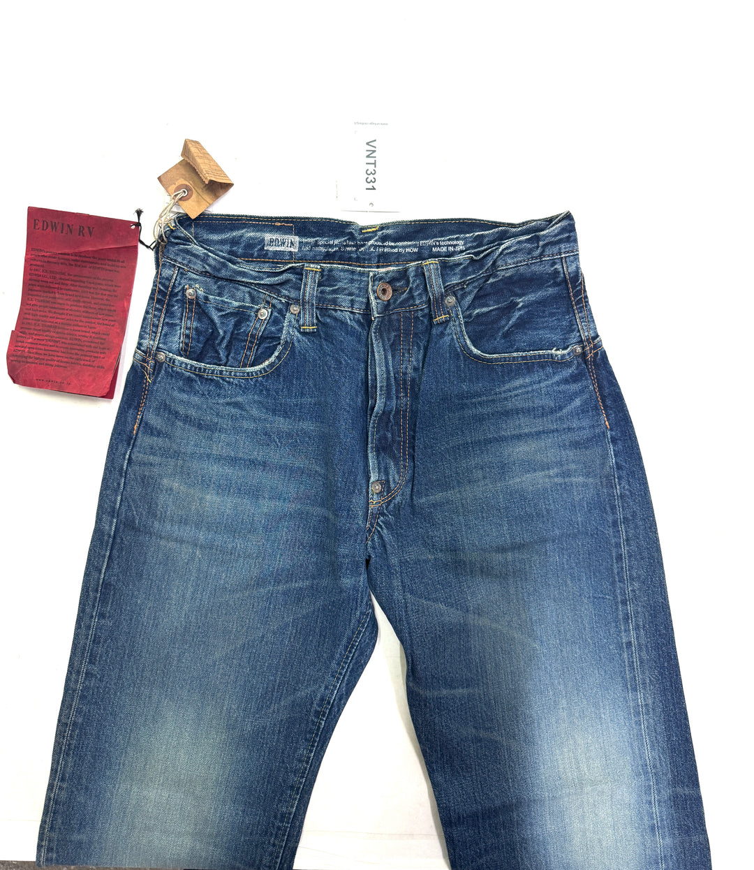 Edwin RV mezza cimosa W28 L31 deadstock vintage jeans