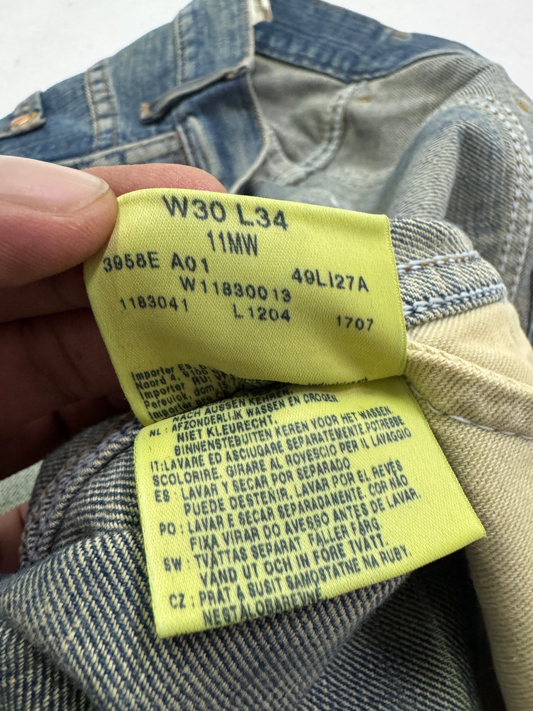 Wrangler Blue Bell sanforized 11mw W30 L34 vintage western jeans