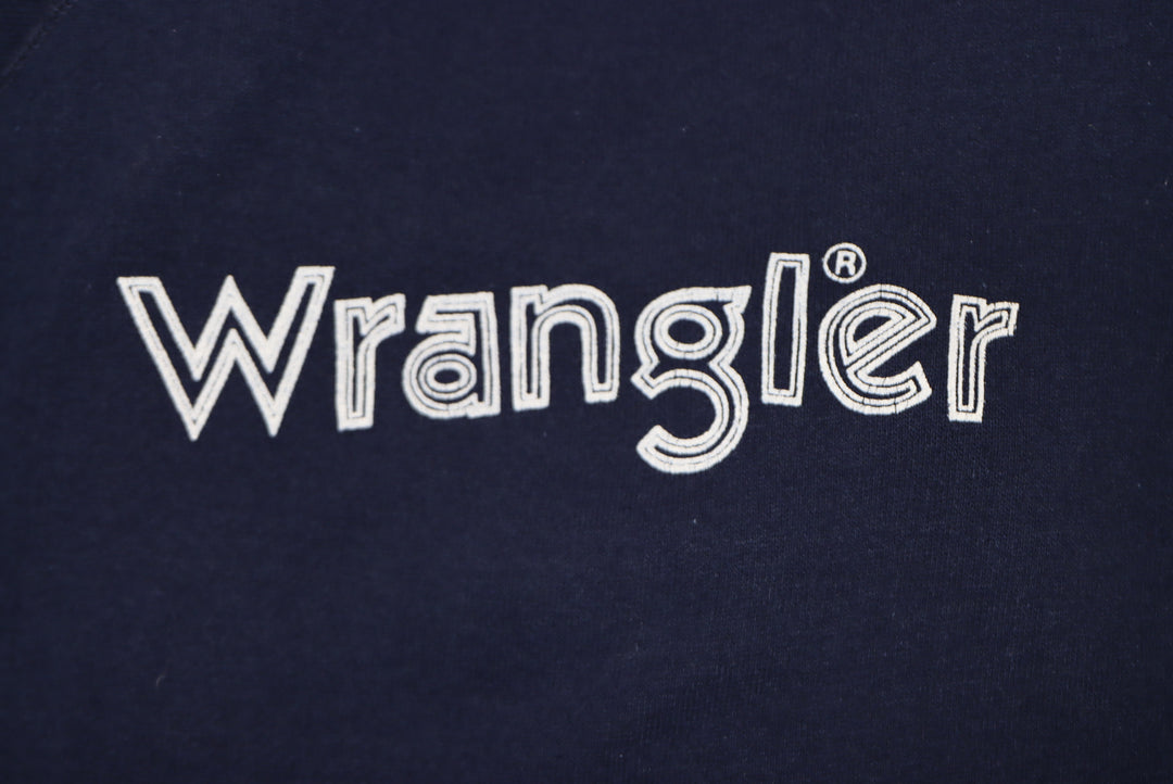 Felpa Wrangler sweatshirt made in usa vintage size Large Blu