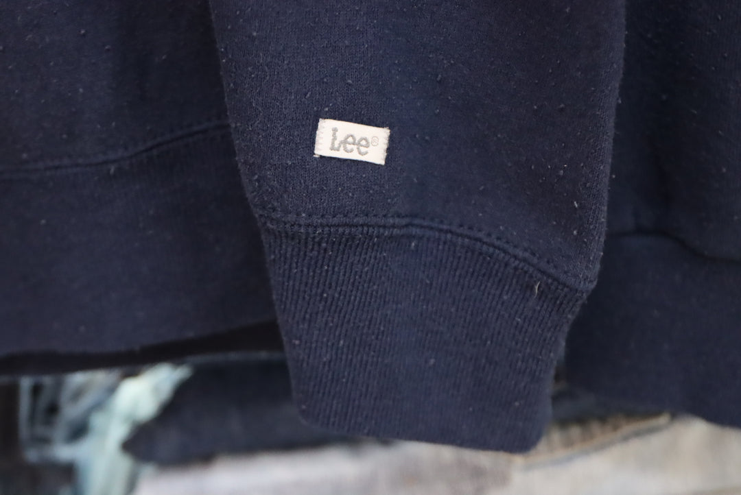 Felpa Lee made in usa vintage size Large Blu Lux Et Veritas