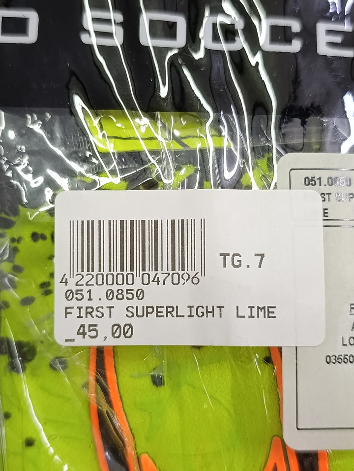 Ho Soccer first superlight lime size 7 guanti portiere calcio nuovi