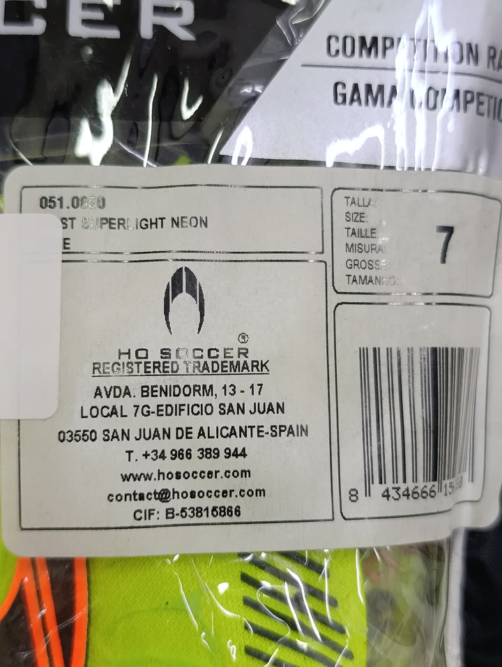 Ho Soccer first superlight lime size 7 guanti portiere calcio nuovi