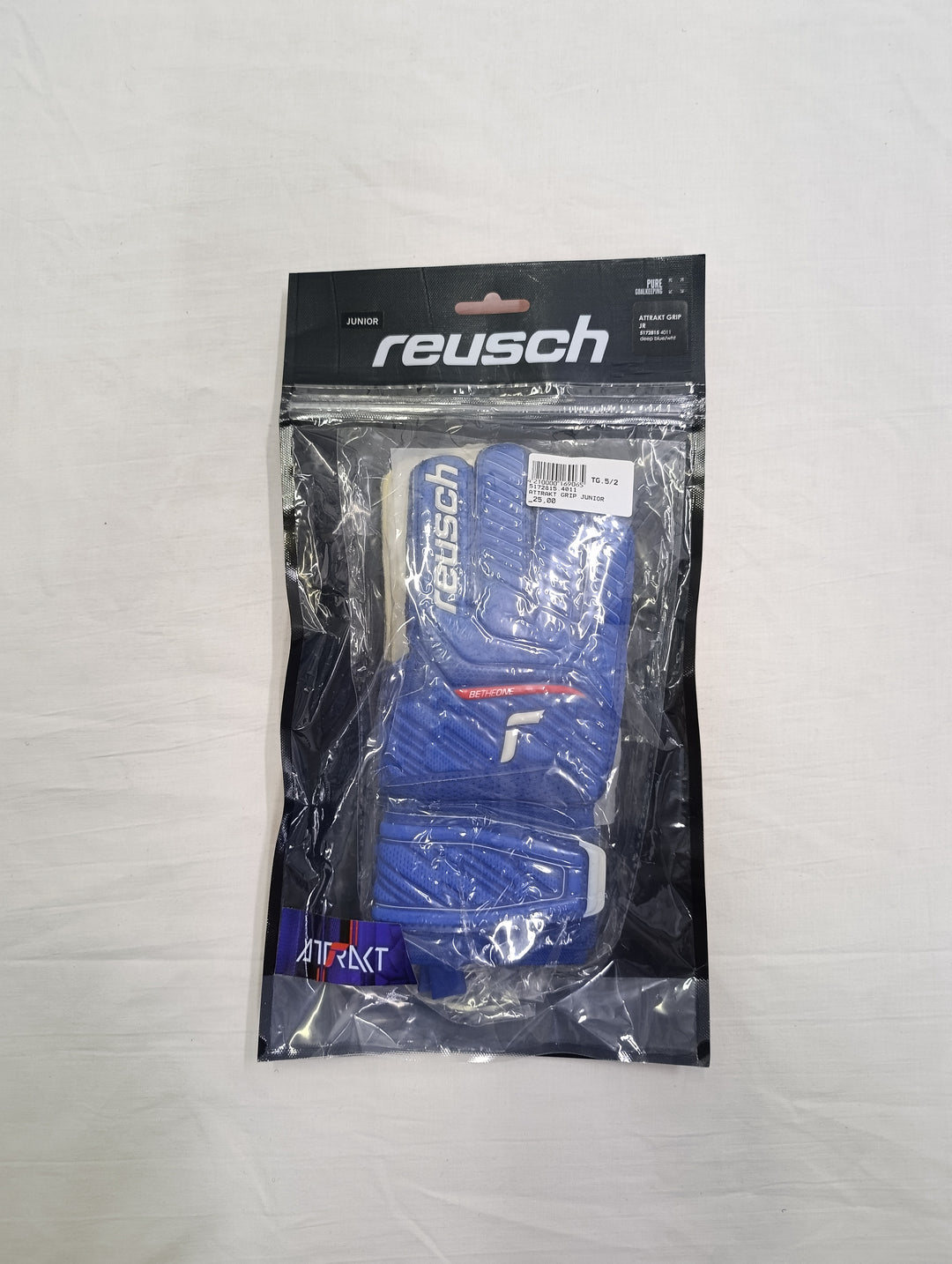 Reush attrakt grip size 5.5 junior guanti portiere calcio nuovi