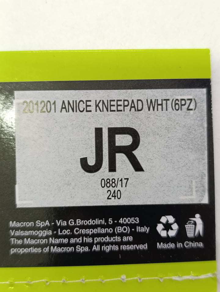 Macron anice kneepad ginocchiera volley size JR pallavolo