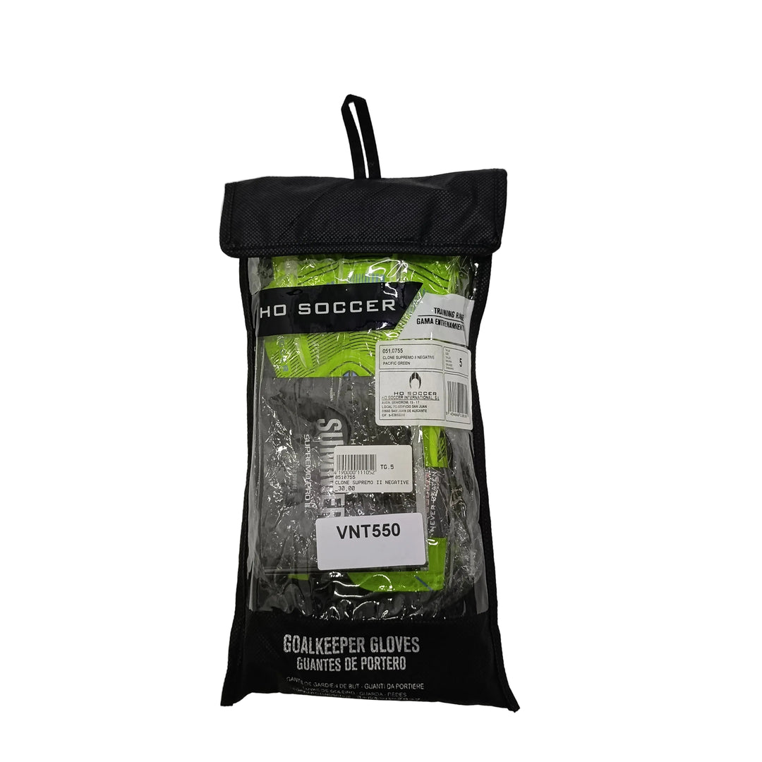Ho soccer clone supremo II negative size 5 guanti portiere calcio nuovi