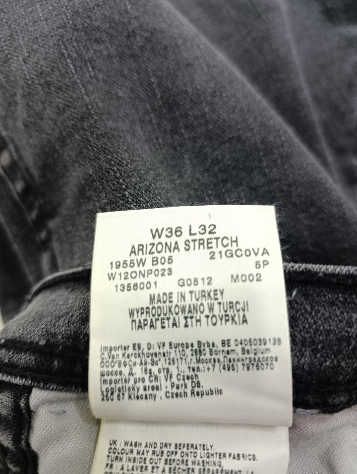 Wrangler Arizona stretch W36 L32 nero vintage jeans usato
