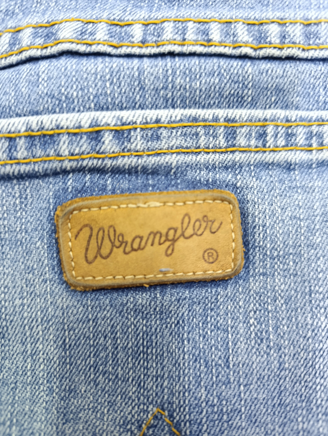 Wrangler Texas stretch W33 L34 nero vintage jeans usato