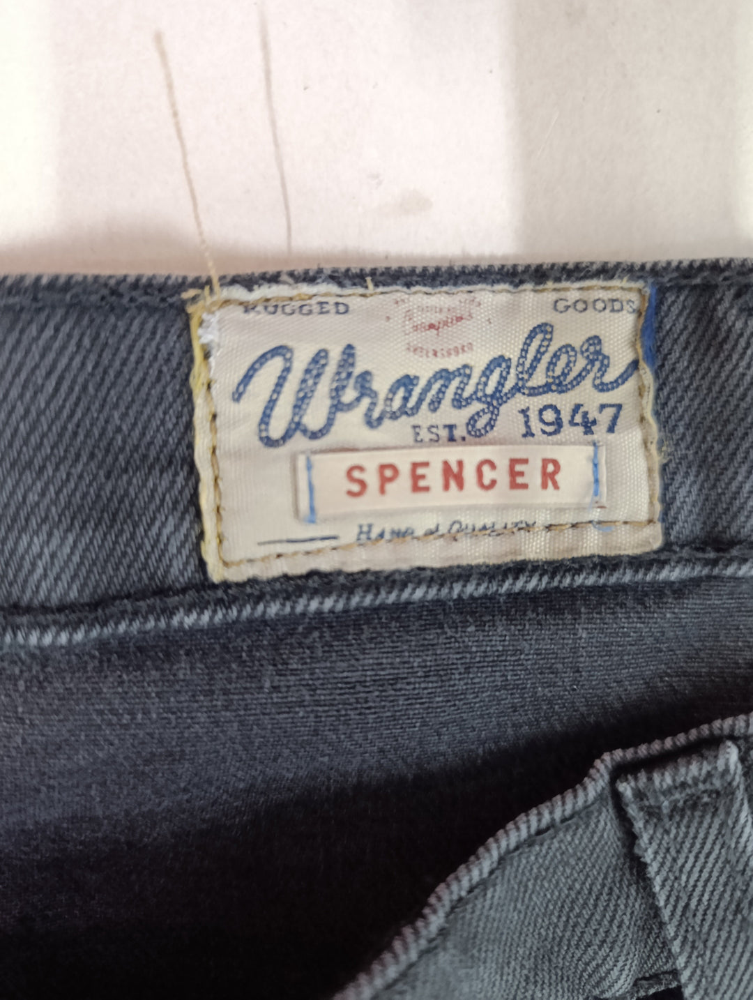 Wrangler Spencer regular fit W34 L32 nero vintage jeans usato