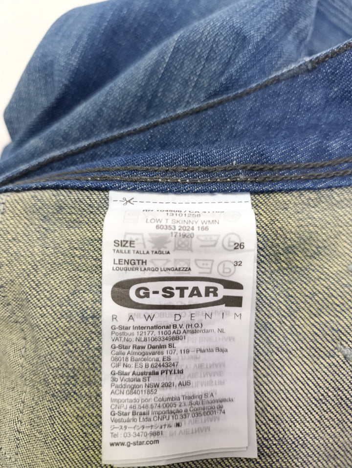G-star skinny donna W26 L32 donna y2k vintage jeans usato