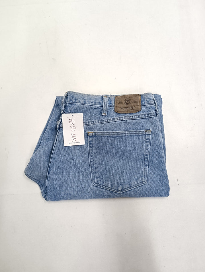 Wrangler premium quality W42 L32 vintage jeans usato unisex