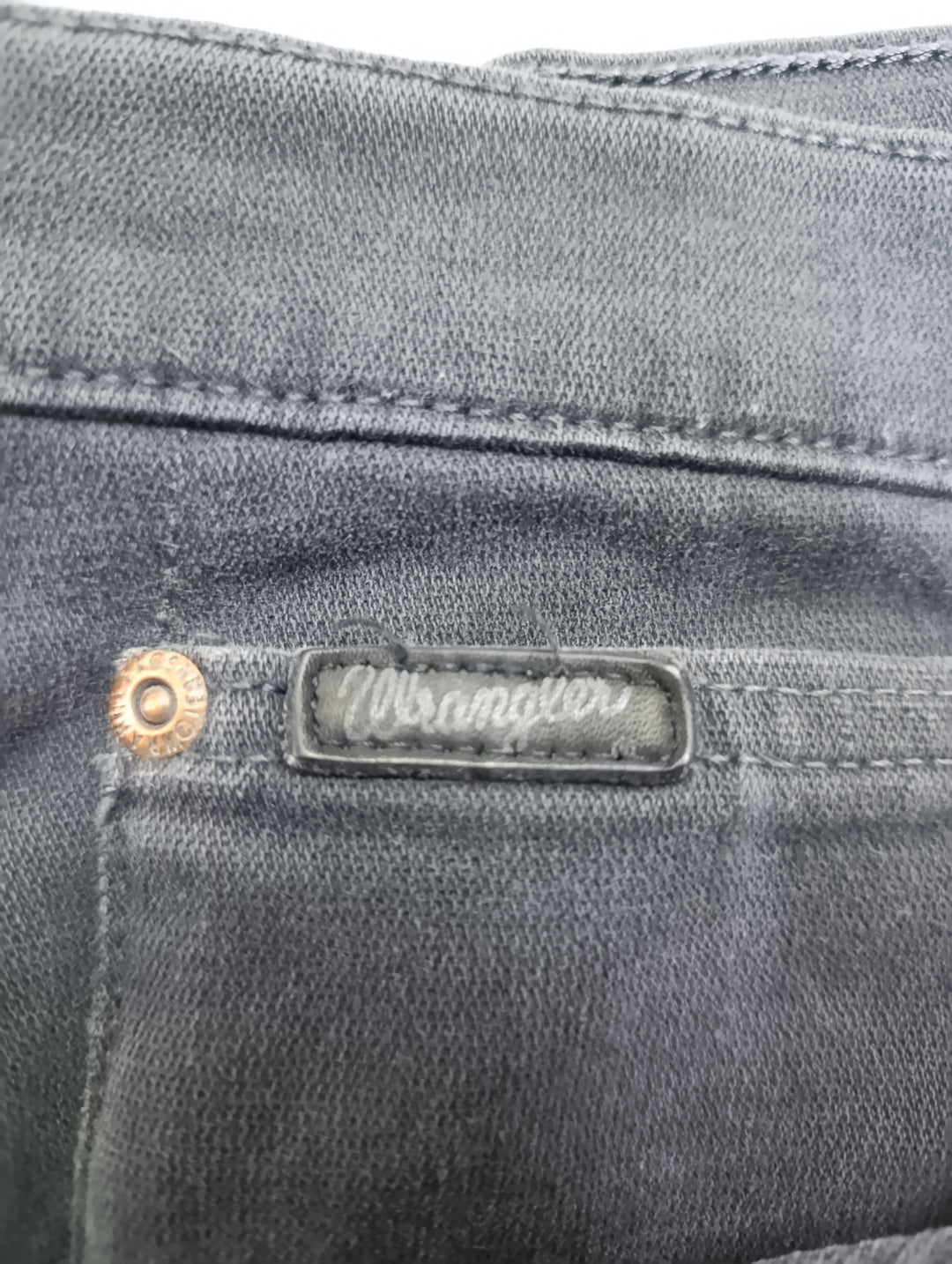 Wrangler Texas stretch nero W42 L34 vintage jeans usato unisex