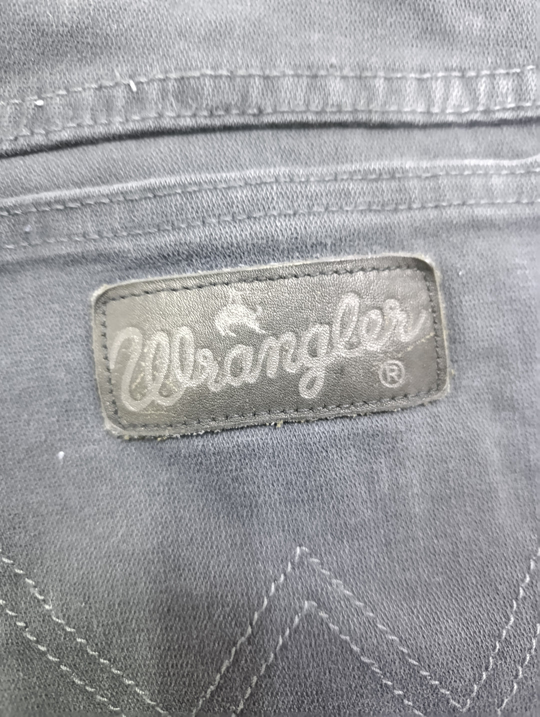 Wrangler Texas stretch nero W42 L34 vintage jeans usato unisex