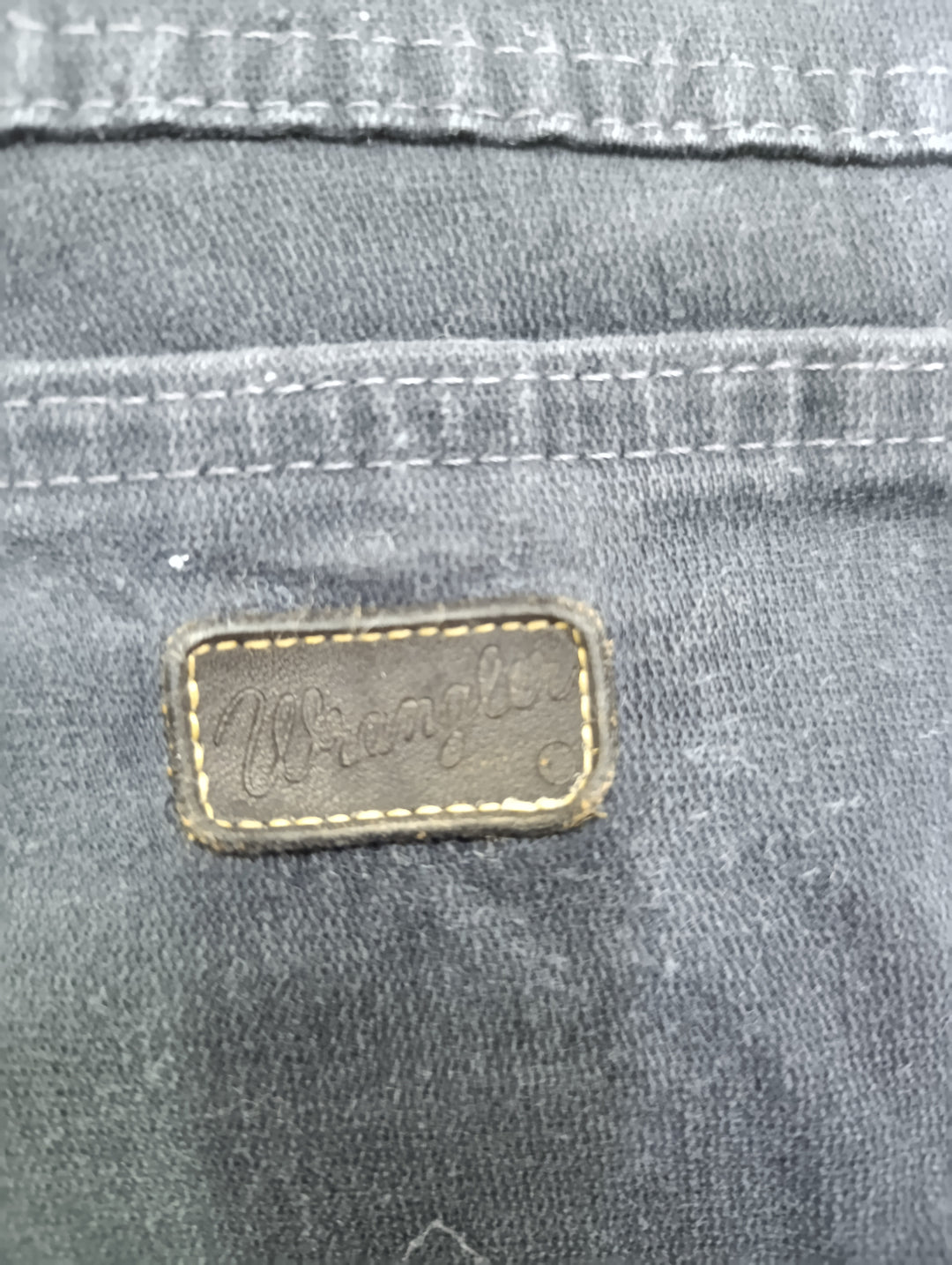 Wrangler Texas stretch nero W36 L36 vintage jeans usato unisex