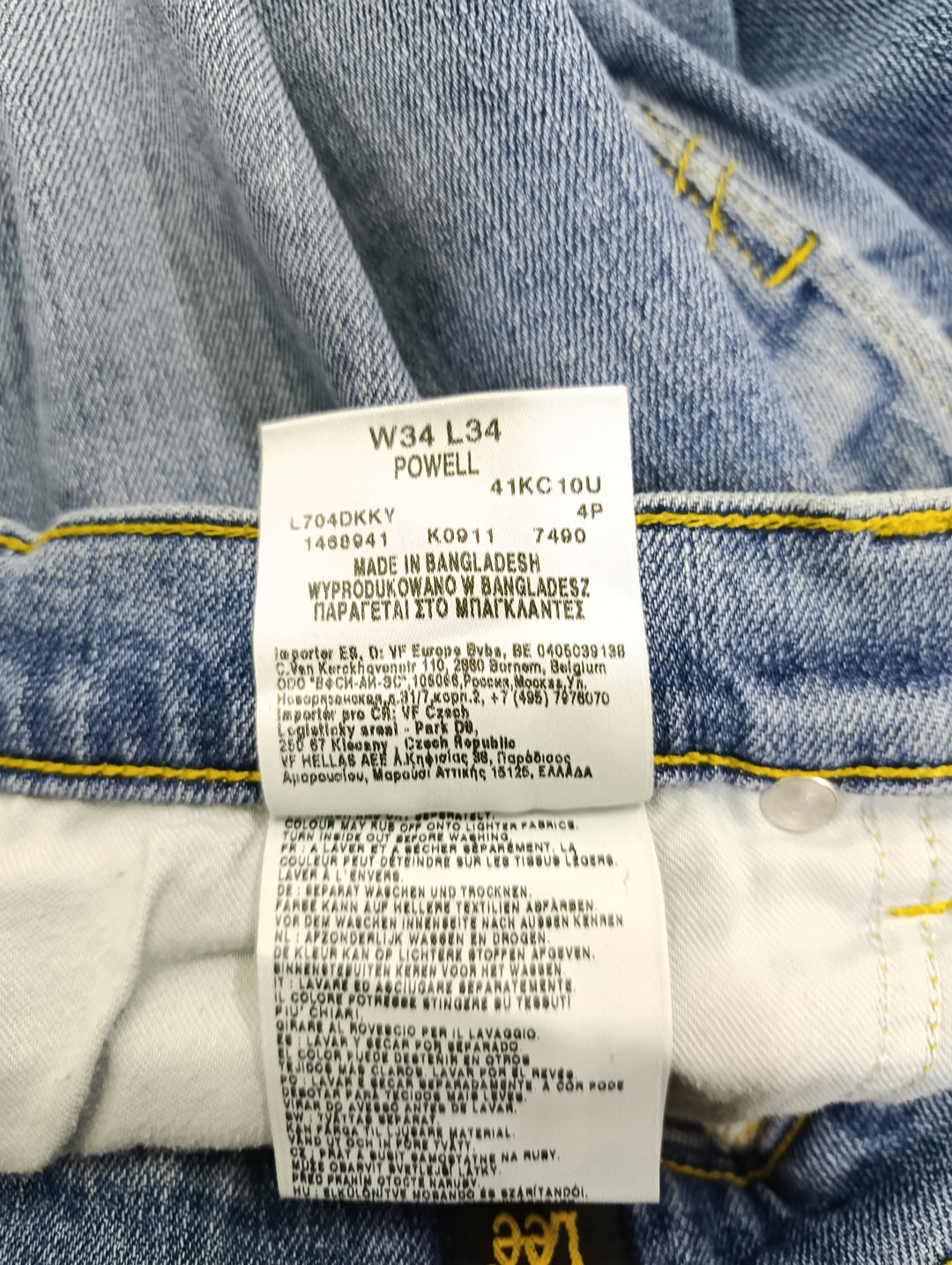 LEE Powell W34 L34 vintage jeans usato unisex