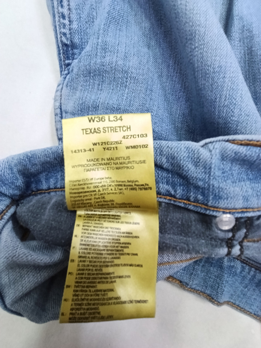 Wrangler Texas stretch W36 L34 vintage jeans usato