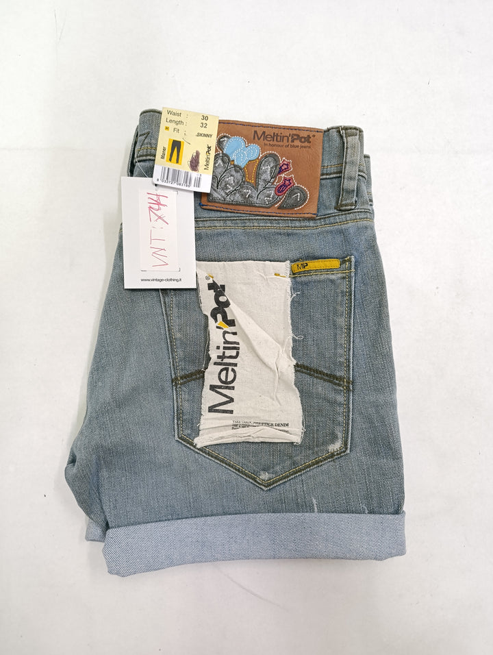 Meltin Pot short donna nuovo W30 Deadstock vintage jeans