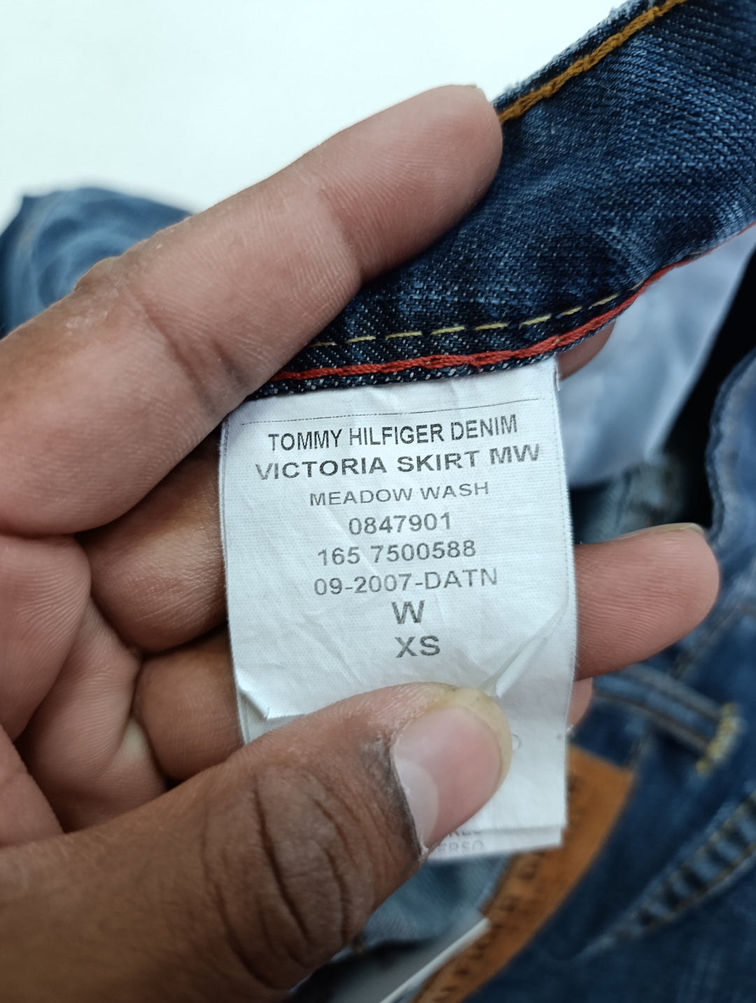 Tommy Hilfiger gonna donna Taglia XS y2k vintage jeans