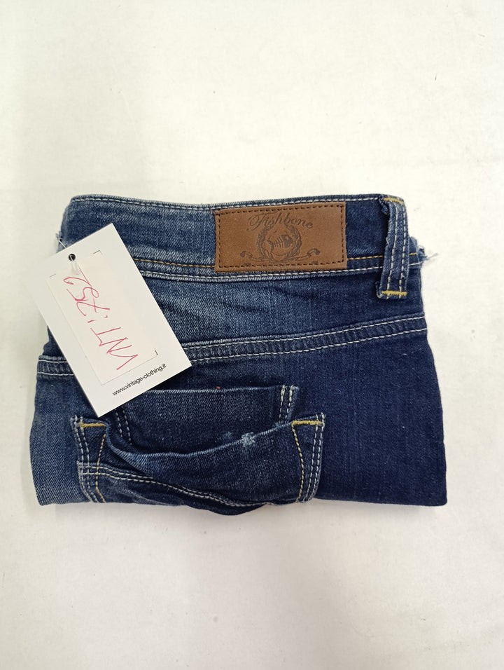 Fishbone minigonna donna Taglia M y2k vintage mini skirt denim