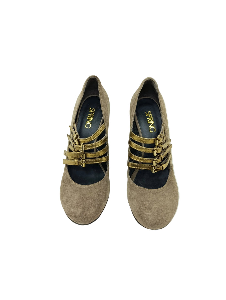 Spring tronchetto donna numero 40 vero cuoio nuove deadstock