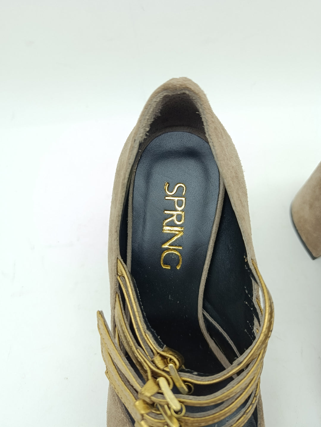 Spring tronchetto donna numero 35 vero cuoio nuove deadstock