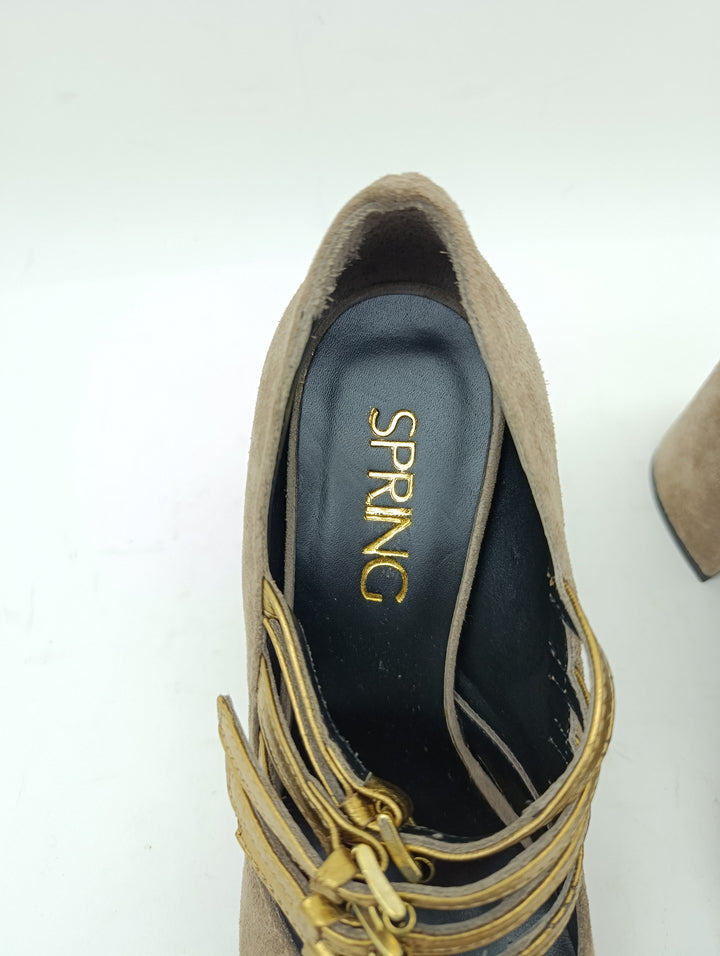 Spring tronchetto donna numero 35 vero cuoio nuove deadstock