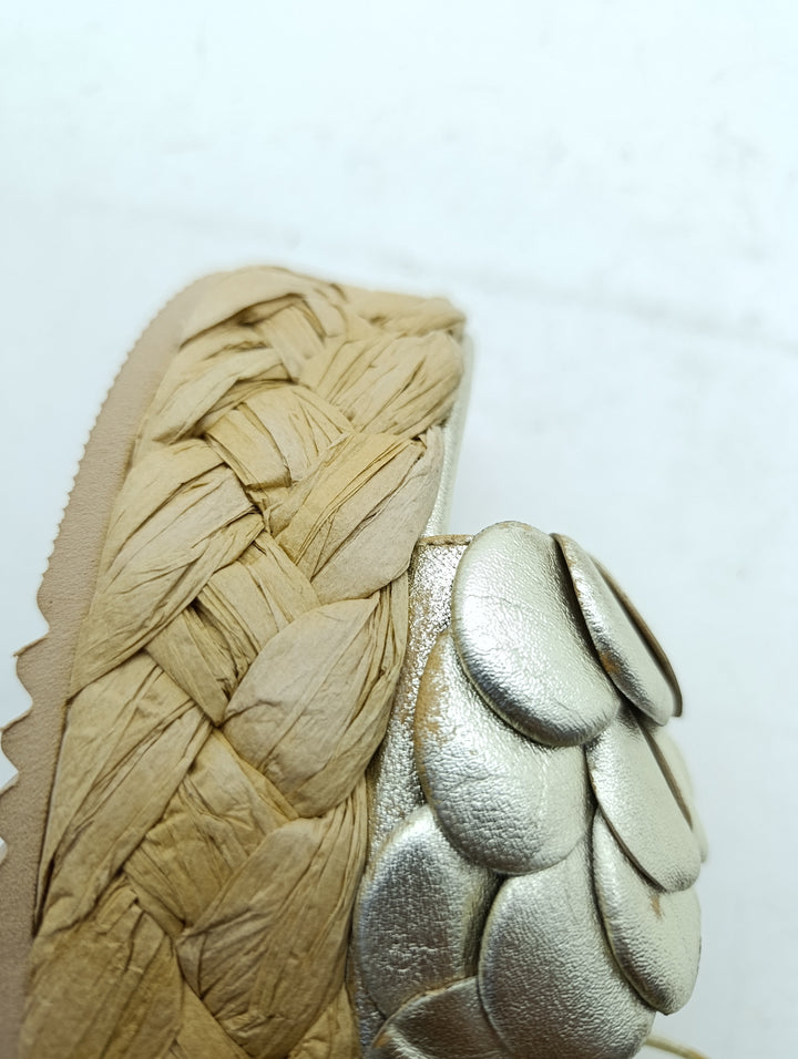 Emanuele Vee Sandalo Zeppa donna numero 40 nuovo deadstock