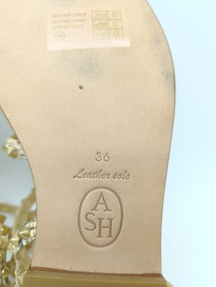 ASH Sandalo donna Pitone numero 36 nuovo deadstock