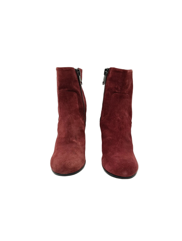 Spring stivaletto bordeaux donna numero 35 vero cuoio nuove deadstock