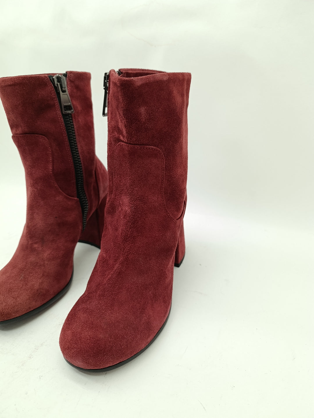 Spring stivaletto bordeaux donna numero 35 vero cuoio nuove deadstock