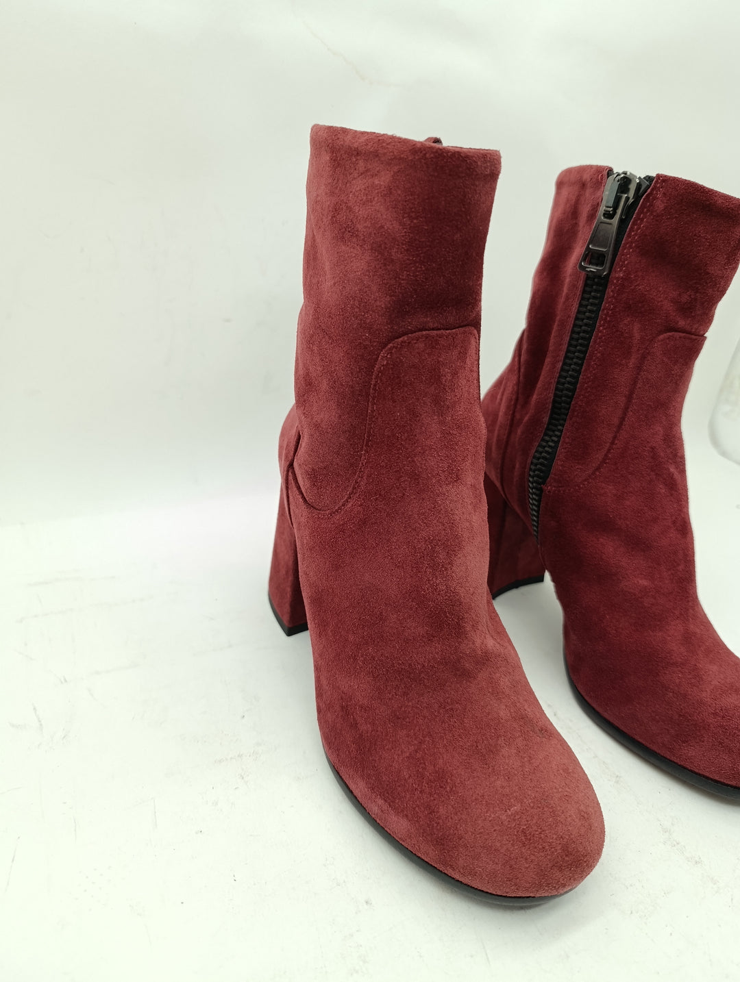 Spring stivaletto bordeaux donna numero 35 vero cuoio nuove deadstock