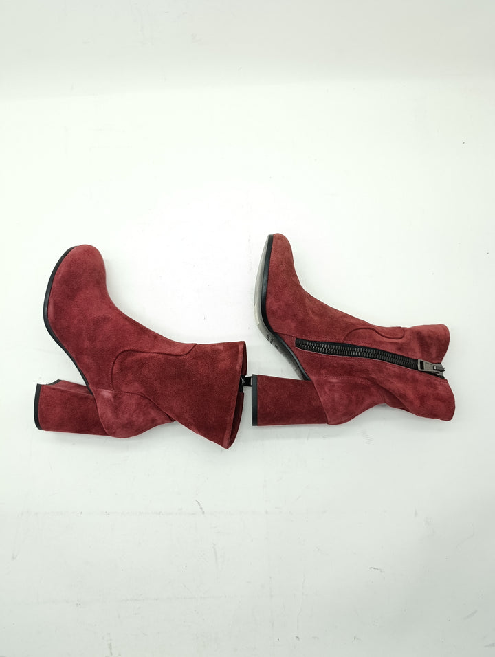 Spring stivaletto bordeaux donna numero 35 vero cuoio nuove deadstock