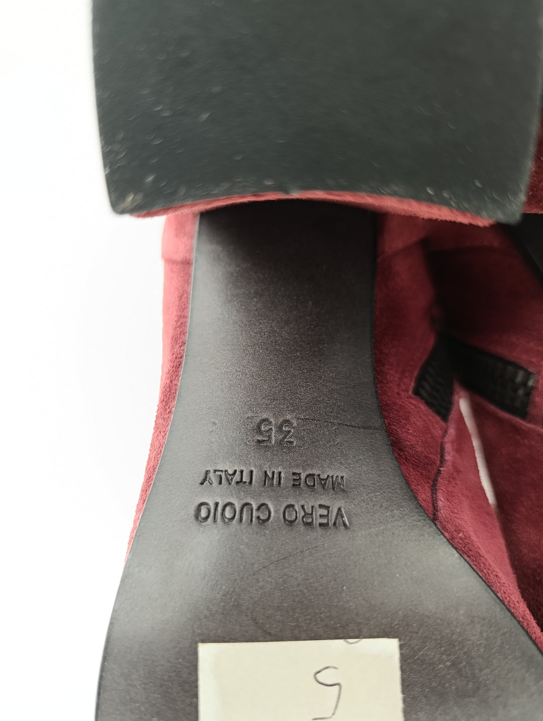 Spring stivaletto bordeaux donna numero 35 vero cuoio nuove deadstock