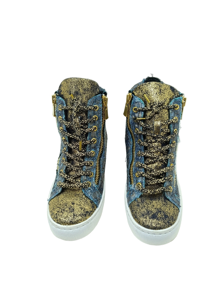 2Star sneakers donna numero 38 denim e gold nuove deadstock