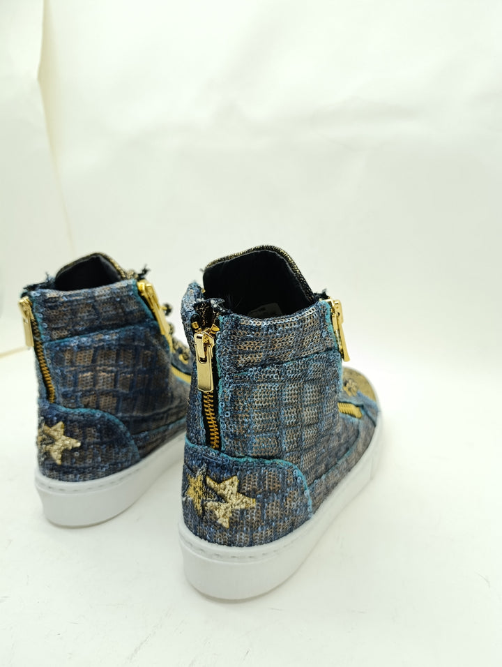 2Star sneakers donna numero 38 denim e gold nuove deadstock