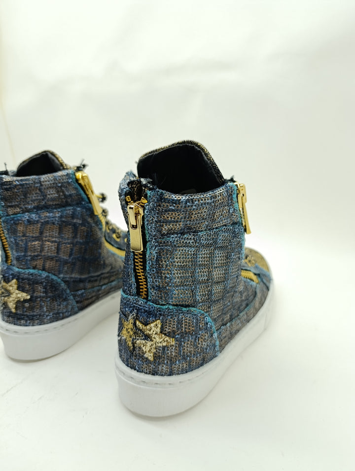 2Star sneakers donna numero 38 denim e gold nuove deadstock