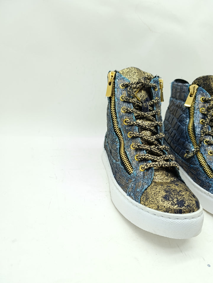 2Star sneakers donna numero 38 denim e gold nuove deadstock