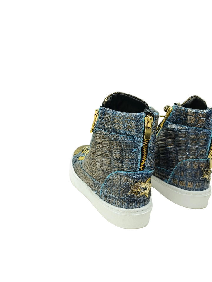 2Star sneakers donna numero 38 denim e gold nuove deadstock