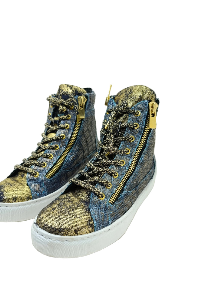 2Star sneakers donna numero 38 denim e gold nuove deadstock