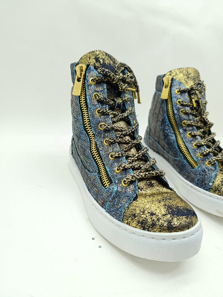 2Star sneakers donna numero 38 denim e gold nuove deadstock
