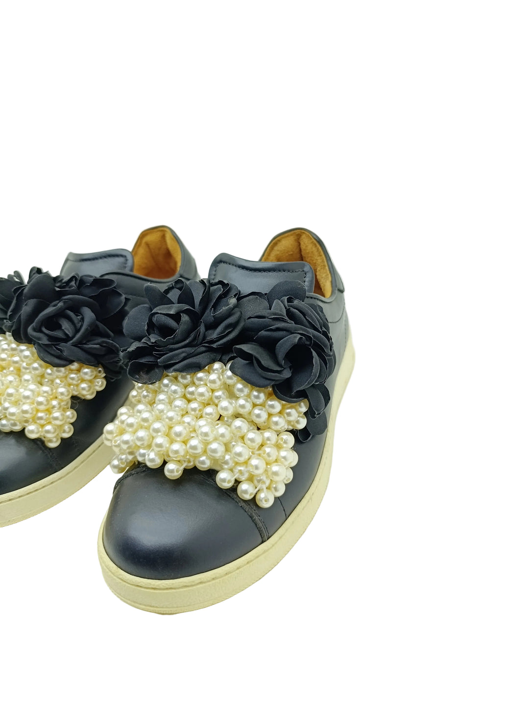 Pokemaoke sneakers perle e rose nere donna numero 37 nuove deadstock